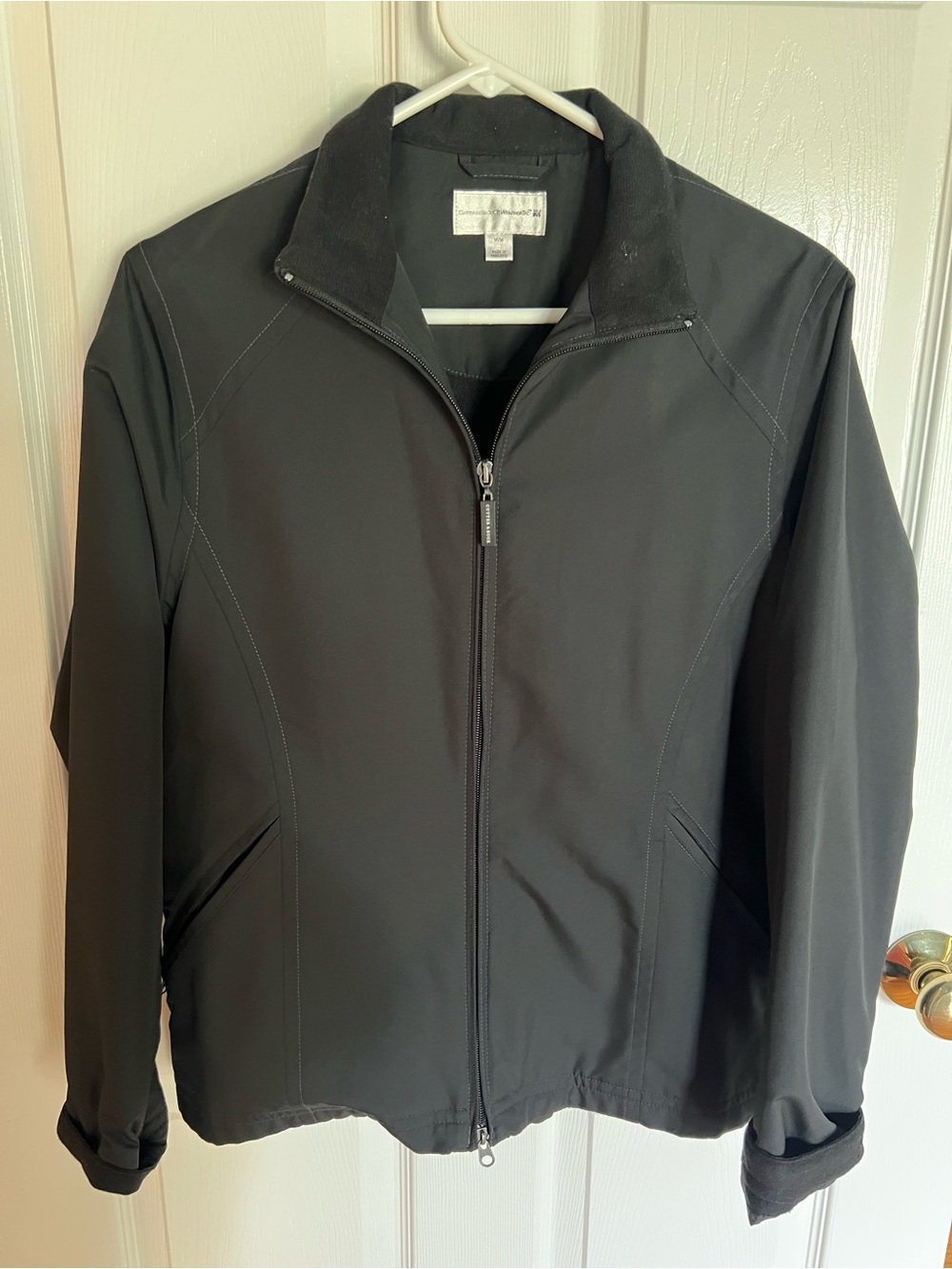 Cutter & Buck Black Zip-Front Utility Jacket